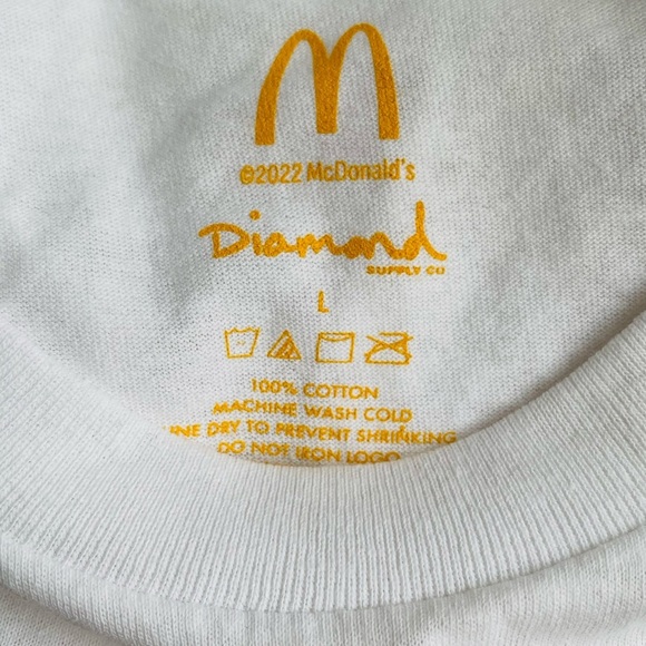 Diamond Supply Co MCDONALD’S Hamburglar White Tee Shirt Size Large NWOT RARE - Picture 5 of 11